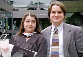 Matt & Lise at Lise's graduation, 2003